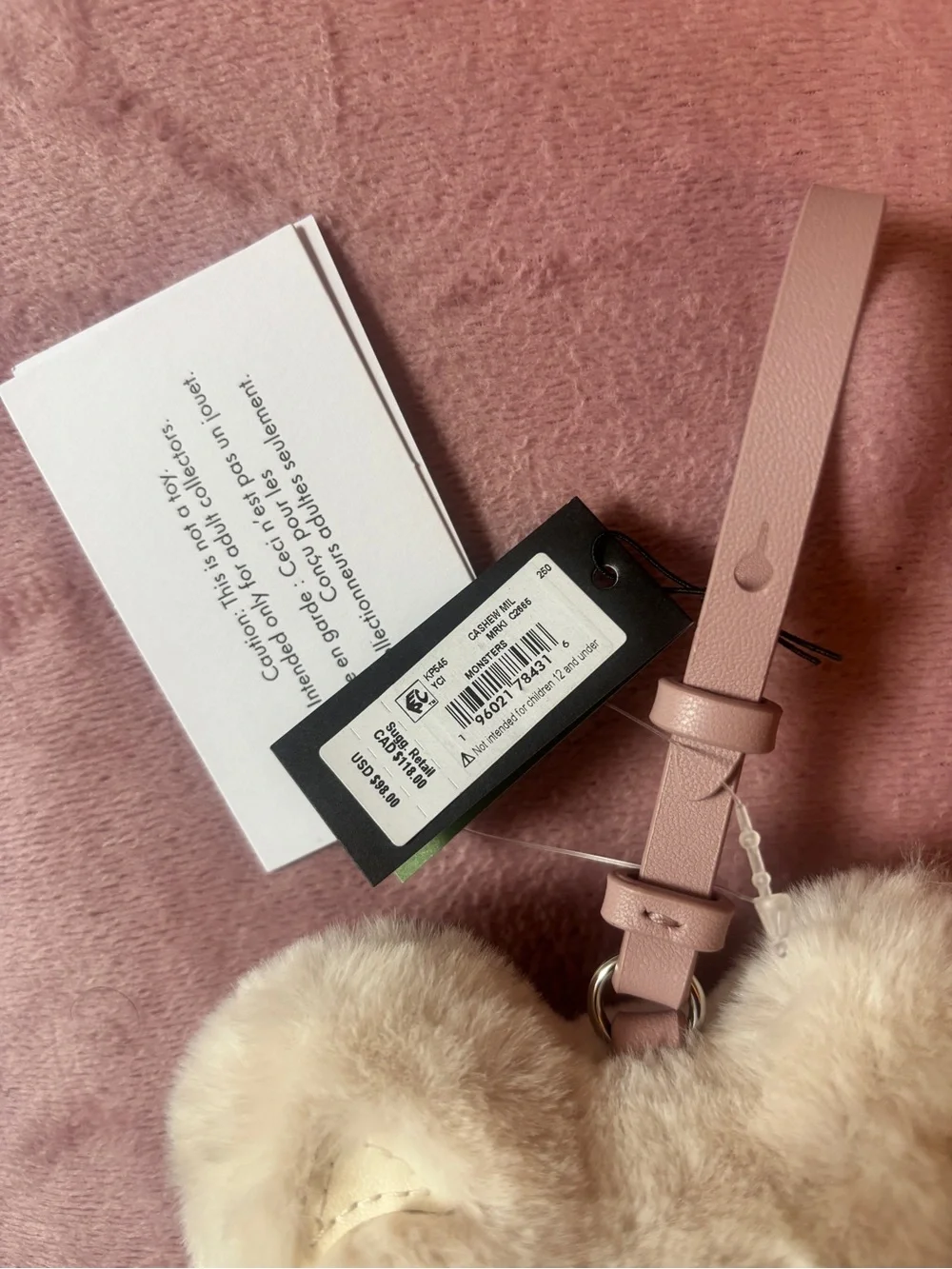 KATE SPADE Monsters Clover Cat Bag Charm NWT KP545
